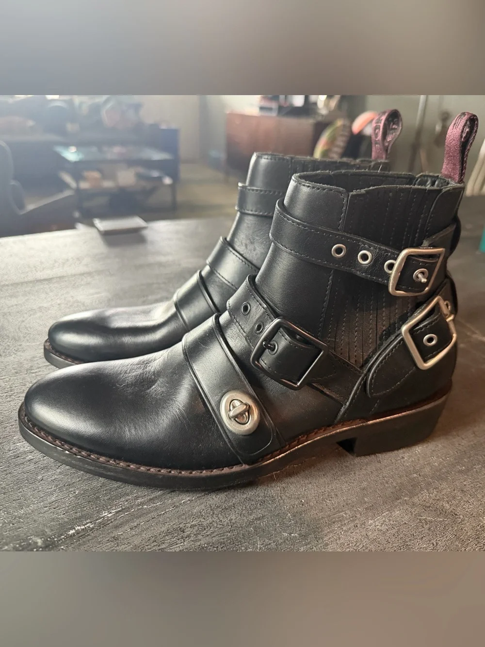Coach sleek black